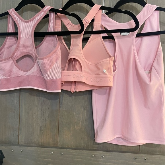 PINK  Sports bra - Tank Under Amour, Puma , Can’t stop won’t stop - Picture 9 of 12